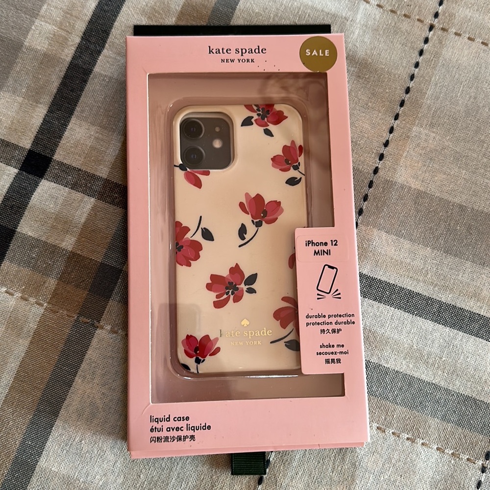 Kate Spade iPhone 12 mini pink floral phone case